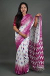 MG 453 Linen With Jari Border Printed Non Catalog Sarees Wholesale Online